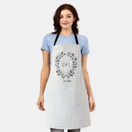 Rustikales Monogramm I Do BBQ Hochzeitsdusche Schürze