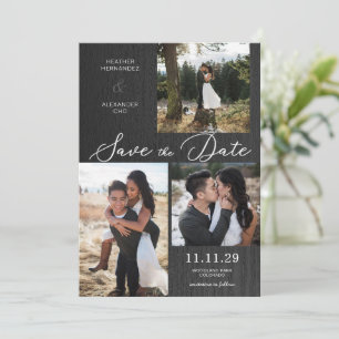 Rustikales Moody-Foto Save The Date