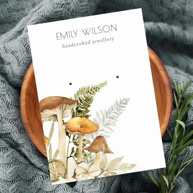 Rustikales Mushroom-Fern-Foliage-Profil Visitenkarte (Von Creator hochgeladen)