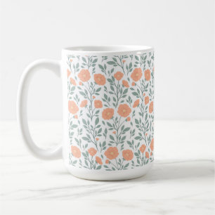rustikales Muster mit rosa Blume Kaffeetasse