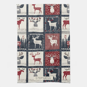 Rustikales Muster   nordisch Geschirrtuch