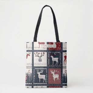 Rustikales Muster nordisch Tasche