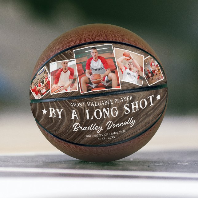 Rustikales MVP Foto Collage Keespake Basketball (Von Creator hochgeladen)