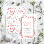 Rustikales Natural Red Berry Christmas Party Einladung<br><div class="desc">Wie kann man besser in den Urlaubssinn einsteigen, als ein rustikales Natural Red Berry Weihnachtsfest Party zu beherbergen? Mit dieser festlichen und modernen Urlaubskarte laden Sie Ihre Familie und Ihre Freunde zu einer Feier oder zum Party ein. Die schöne festliche Beerengestaltung mit botanischer Winterlandschaft Set die Stimmung für ein unvergessliches...</div>