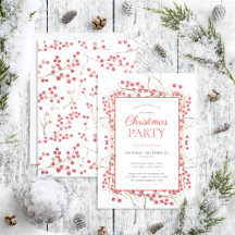 Rustikales Natural Red Berry Christmas Party