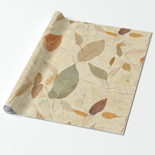 Rustikales naturinspiriertes Blatt - Botanische Ku Geschenkpapier