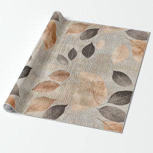 Rustikales naturinspiriertes Blatt - Botanische Ku Geschenkpapier