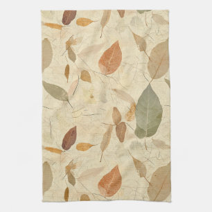 Rustikales naturinspiriertes Blatt - Botanische Ku Geschirrtuch