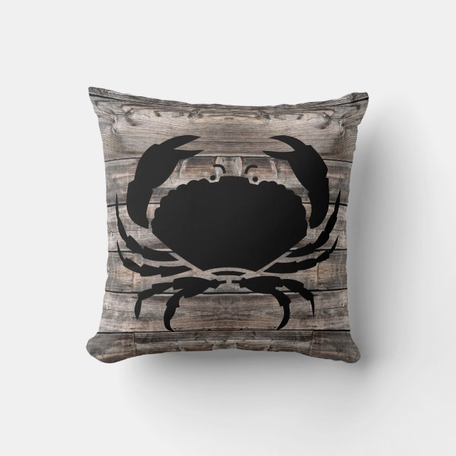 rustikales nautisches CRAB | Kissen (Vorderseite)