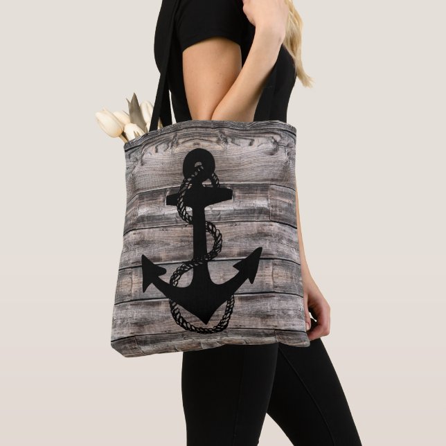 rustikales nautisches Stallholz mit ANCHOR | Tasche (Von Nahem)