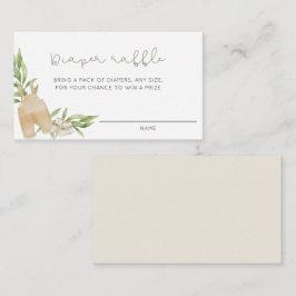 Rustikales Neutral Diaper Begleitkarte