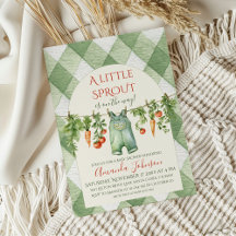 Rustikales, neutrales, kleines Sprout Baby Dusche