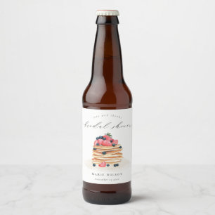 Rustikales Niedliches Fruchtpancake Wasserfarben B Bierflaschenetikett