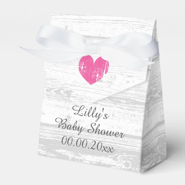 Rustikales niedliches Mädchen-Duschbad Party Geschenkschachtel (Vorderseite)