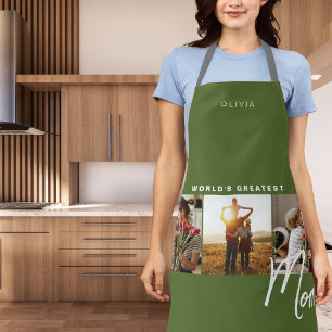 Rustikales Olivenöl Grün Drei Foto Kochen Schürze