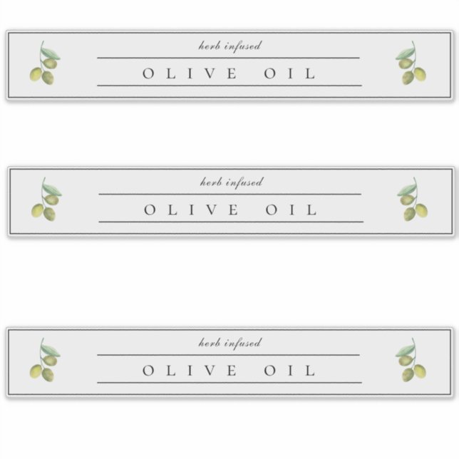 Rustikales Olivenöletikett Aufkleber (Vorderseite)