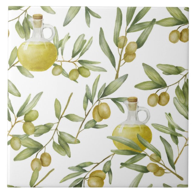 Rustikales Olivenölmuster Fliese (Vorderseite)