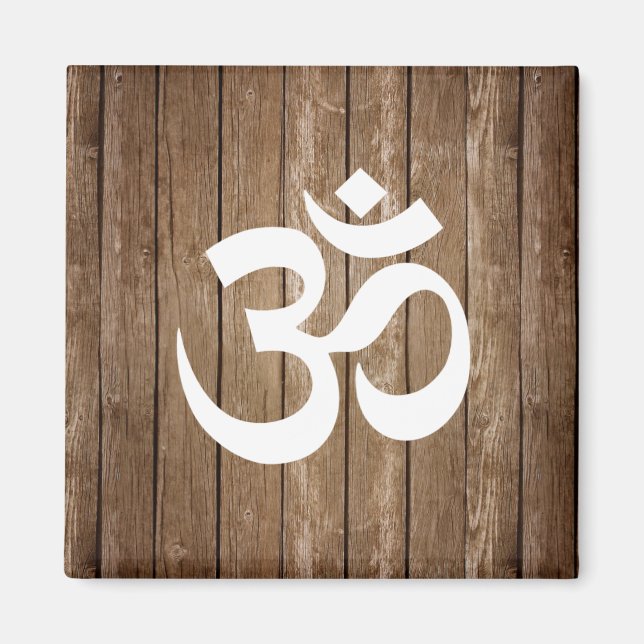 Rustikales Om Symbol Magnet (Vorne)