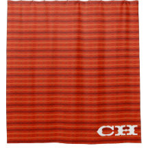 Rustikales Orange Aztec Streifen Muster Monogramm