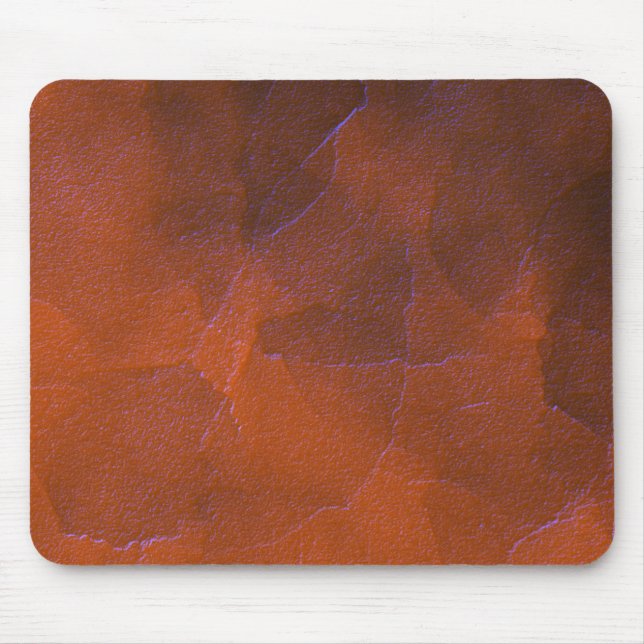 Rustikales Orange Braun Abstraktes Highlights Mousepad (Vorne)
