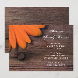 Rustikales Orange Daisy Barn Party Family Wiederse Einladung