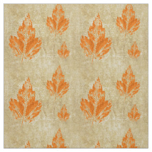 Rustikales Orange Leaf Fabric Stoff