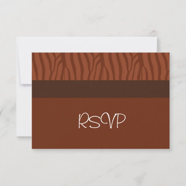 Rustikales Orange Wedding RSVP (Vorderseite)