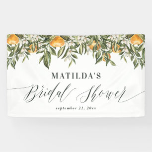 Rustikales Orangenzitrus botanisches Brautparty Pa Banner