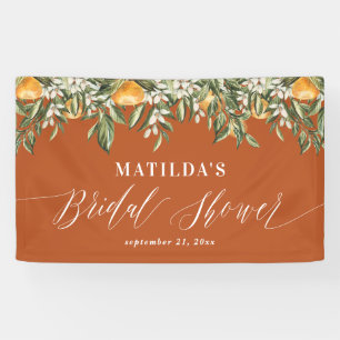 Rustikales Orangenzitrus botanisches Brautparty Pa Banner