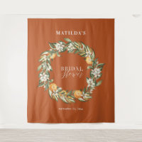 Rustikales Orangenzitrus botanisches Brautparty Pa