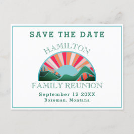Rustikales Outdoor Family Wiedersehen Save the Dat Postkarte