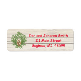 Rustikales Owl und Weihnachtsnachtslabel