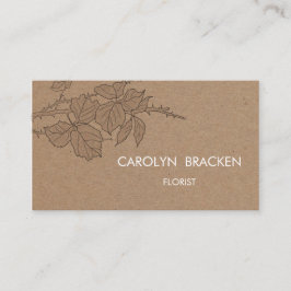 Rustikales Packpapier-Blätter Browns Visitenkarte