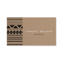 Rustikales Packpapier-Stammes- aztekisches Muster