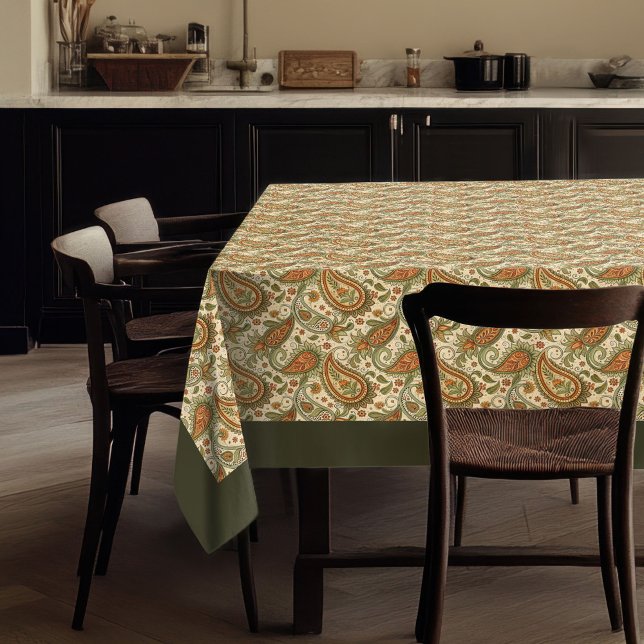 Rustikales Paisley Tablecloth - Cosy Boho Table St Tischdecke (Rustic Paisley Tablecloth – Cozy Boho Table Style)