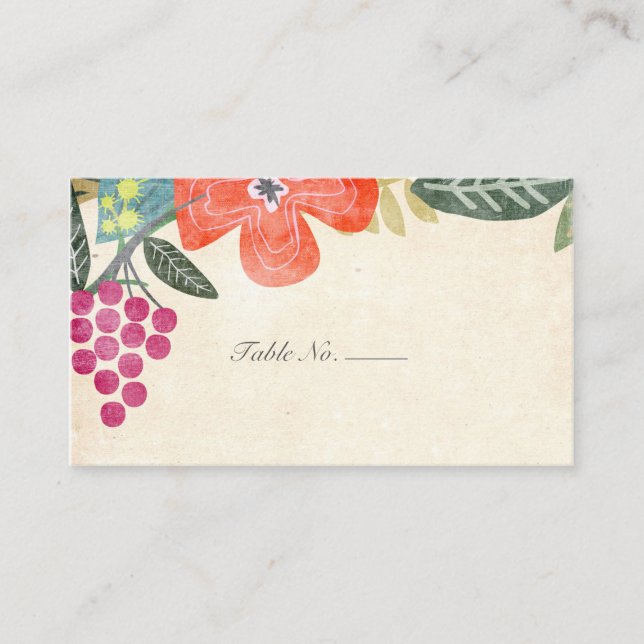 Rustikales Paradies | Guest Escort Cards Platzkarte (Vorderseite)