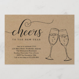 Rustikales Party Des Sylvesterabends auf Einladung