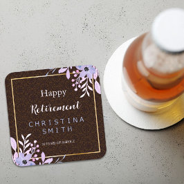 Rustikales Party für Blumenpastel Rechteckiger Pappuntersetzer