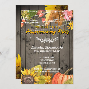 Rustikales Party Herbstwärmung Einladung
