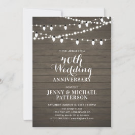 Rustikales Party zum Hochzeitstag Einladung