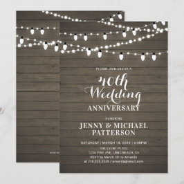 Rustikales Party zum Hochzeitstag Einladung