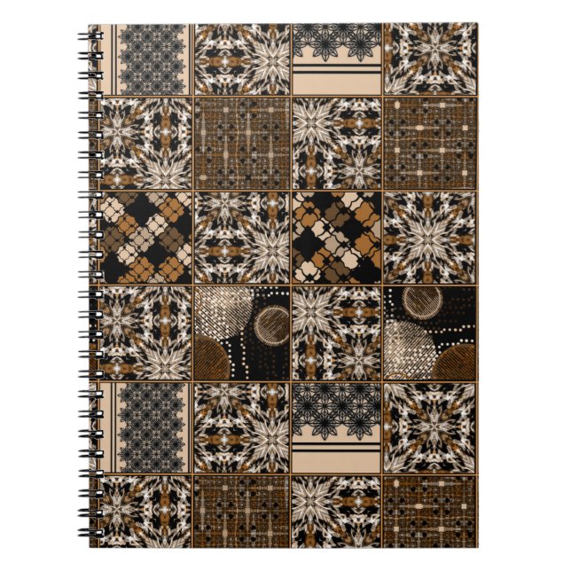 Rustikales Patchwork-Muster Notizblock (Vorderseite)