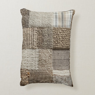 Rustikales Patchwork Texturkissen Dekokissen