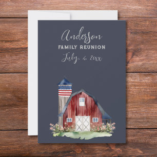 Rustikales Patriotic Family Wiedersehen Einladung