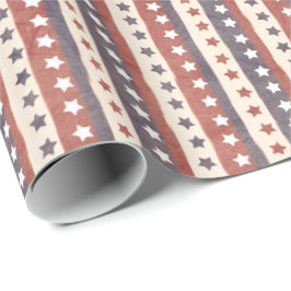 Rustikales patriotisches US Flagge Geschenkpapier