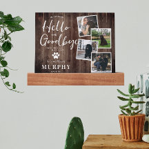 Rustikales Paw druckt Personalisiertes Pet-Memoria