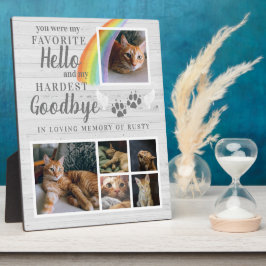 Rustikales Paw druckt Personalisiertes Pet-Memoria Fotoplatte