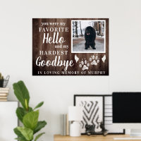 Rustikales Paw druckt Personalisiertes Pet-Memoria