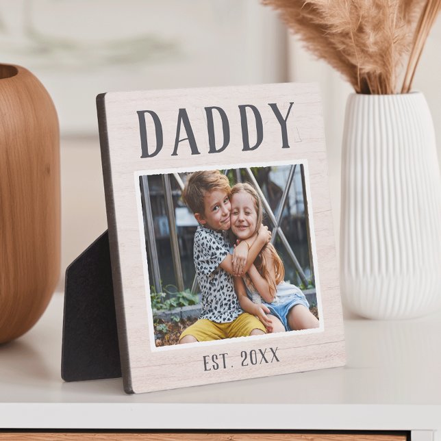 Rustikales Personalisiert Daddy Foto Fotoplatte (Von Creator hochgeladen)