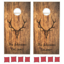 Rustikales Personalisiertes Cornhole-Set